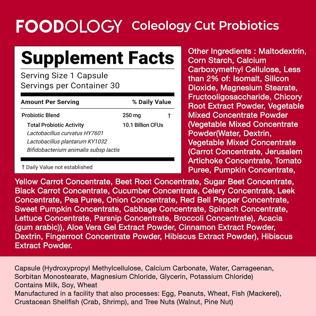 Foodology Coleology Cut Probiotics